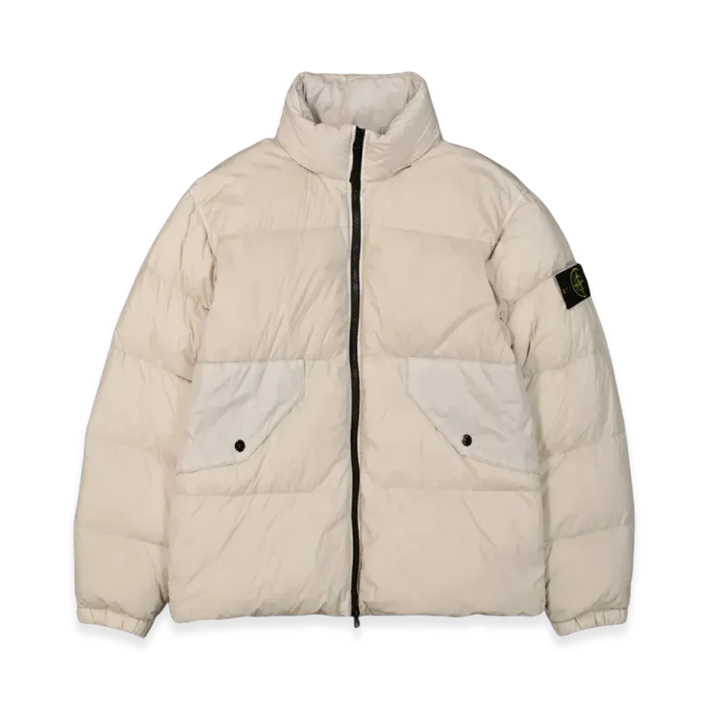 Stone Island 40623 Garment Dyed Crinkle Reps Recycled Nylon Down Jacket - 23FW "Plaster"