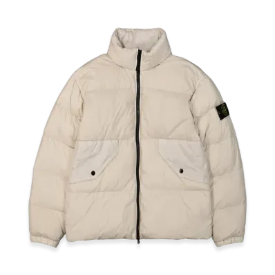 Stone Island 40623 Garment Dyed Crinkle Reps Recycled Nylon Down Jacket - 23FW "Plaster"