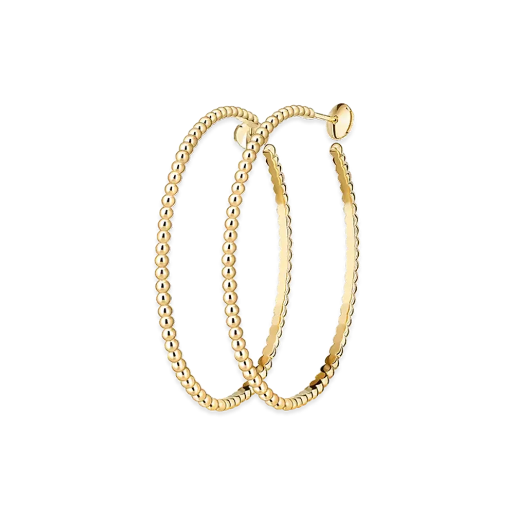 Van Cleef & Arpels Perlee gold pearls hoop earrings large model "18K Yellow gold"