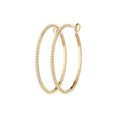 Van Cleef & Arpels Perlee gold pearls hoop earrings large model "18K Yellow gold"