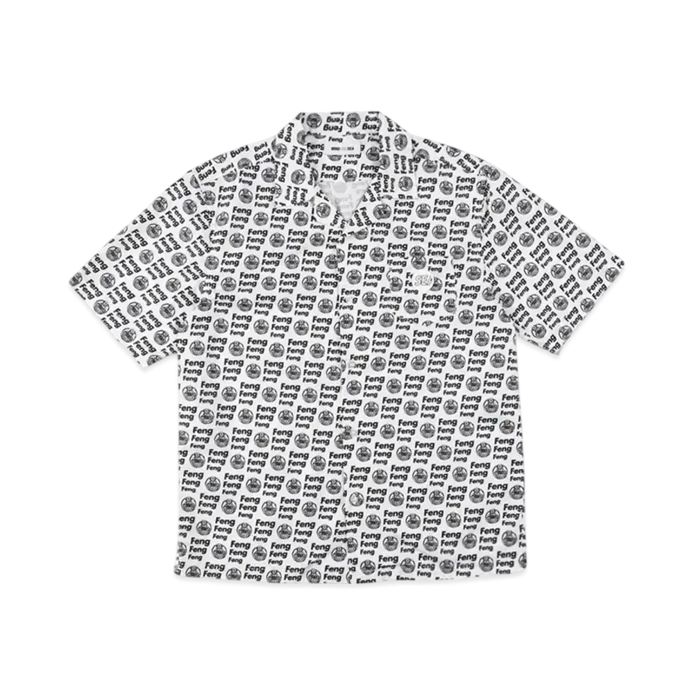 WIND AND SEA Feng-Pattern Open Collar S/S Shirt "White"