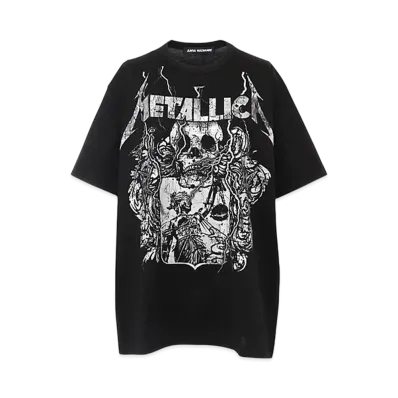 JUNYA WATANABE Women Cotton Jersey Metallica Band T-Shirt "Black"