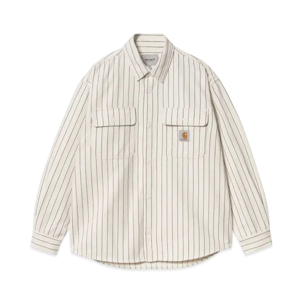 Carhartt WIP Hendry Shirt Jac "Seaton Stripe Wax/Dark Navy(Rinsed)"