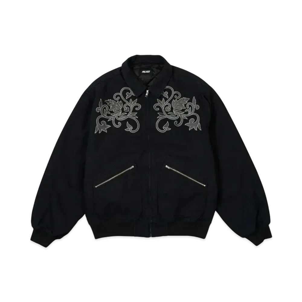 パレス フローラル キャンバス ボンバー ジャケット "ブラック"