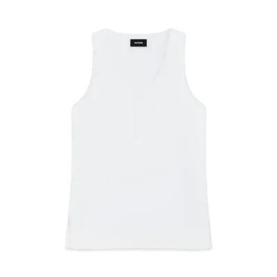 WE11DONE Round Neck Top "White"