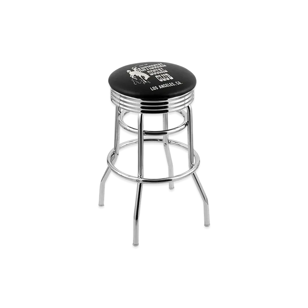 ANTI SOCIAL SOCIAL CLUB Bar Stool "Black/Silver"