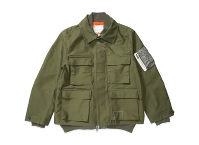 WTAPS x sacai Cotton Back Satin Jacket 02 / Jacket / Cotton Back Satin "Olive Drab"