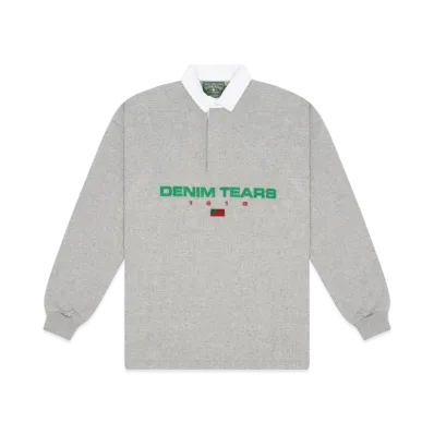 DENIM TEARS 1619 Pan African Flag Rugby "Grey"