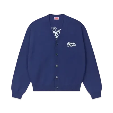 KENZO 'JUNGLE HEART' Cardigan "Midnight Blue"