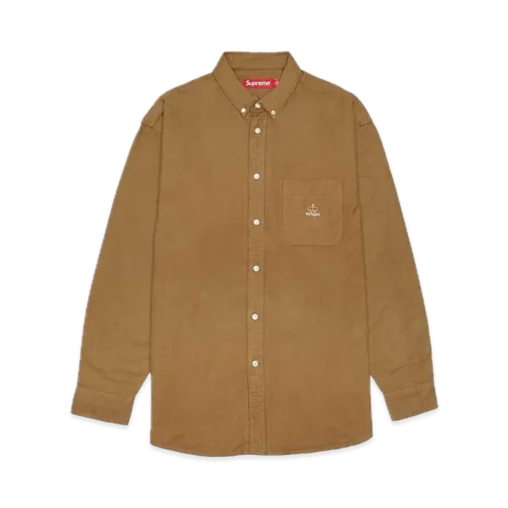 Supreme Loose Fit Flannel Oxford Shirt "Light Brown"