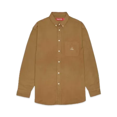 Supreme Loose Fit Flannel Oxford Shirt "Light Brown"