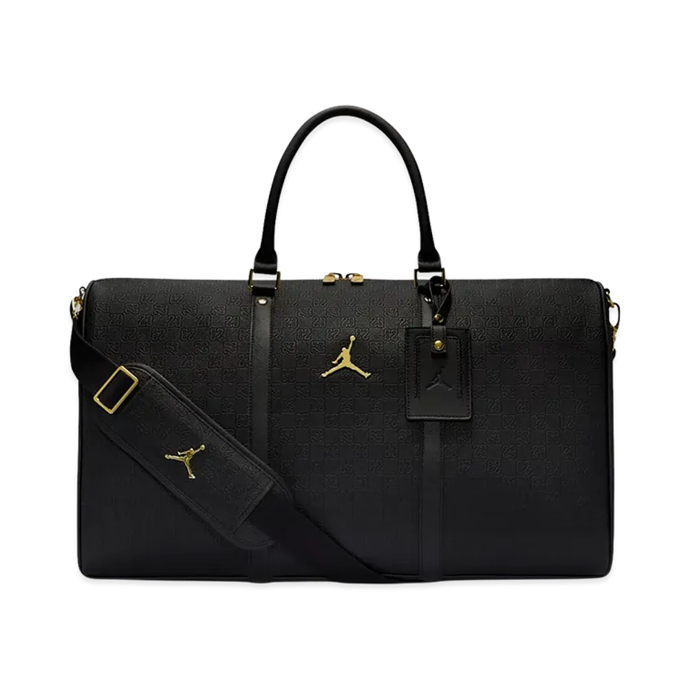 Nike Jordan Monogram Duffle Bag (40L) "Black/Gold"
