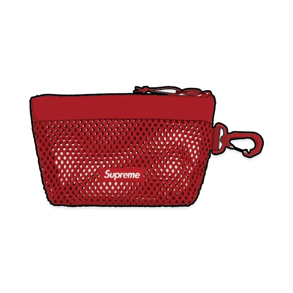 Supreme Mesh Mini Pouch "Red"