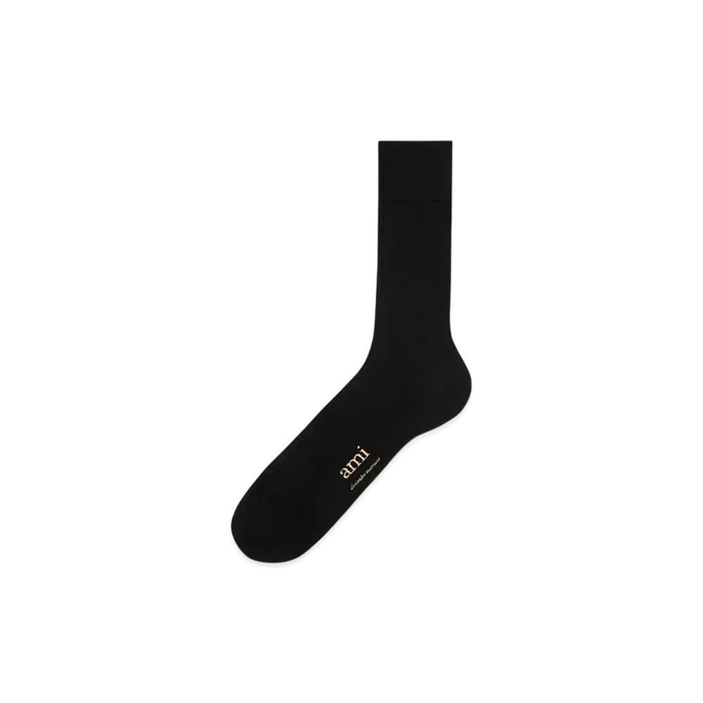 AMI PARIS Ami de Coeur Plate Socks "Black/Gold"