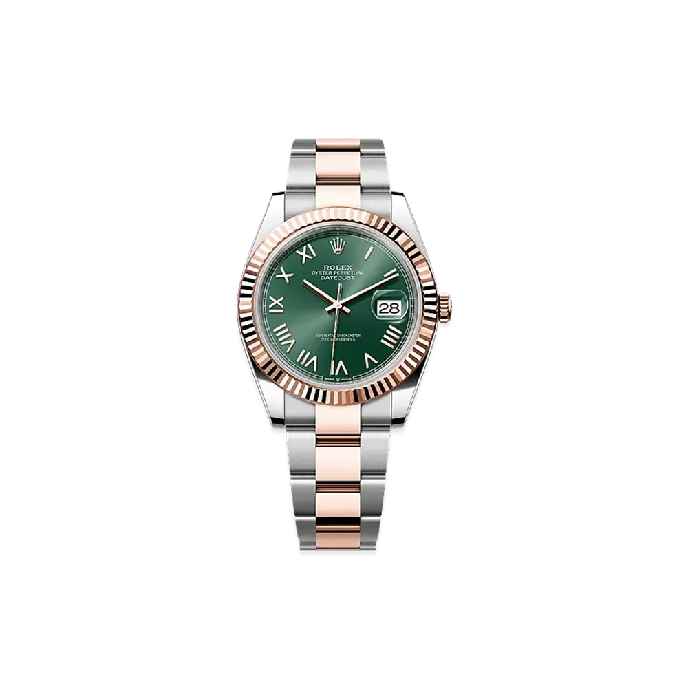 ROLEX Datejust 41 Oystersteel & Everose Gold "Mint Green"