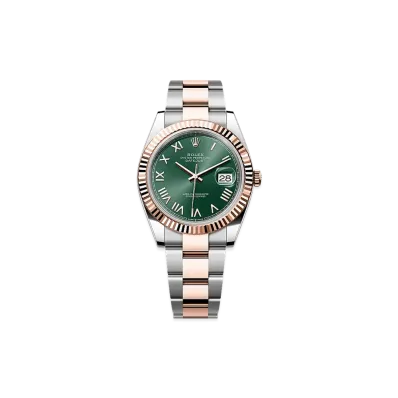 ROLEX Datejust 41 Oystersteel & Everose Gold "Mint Green"