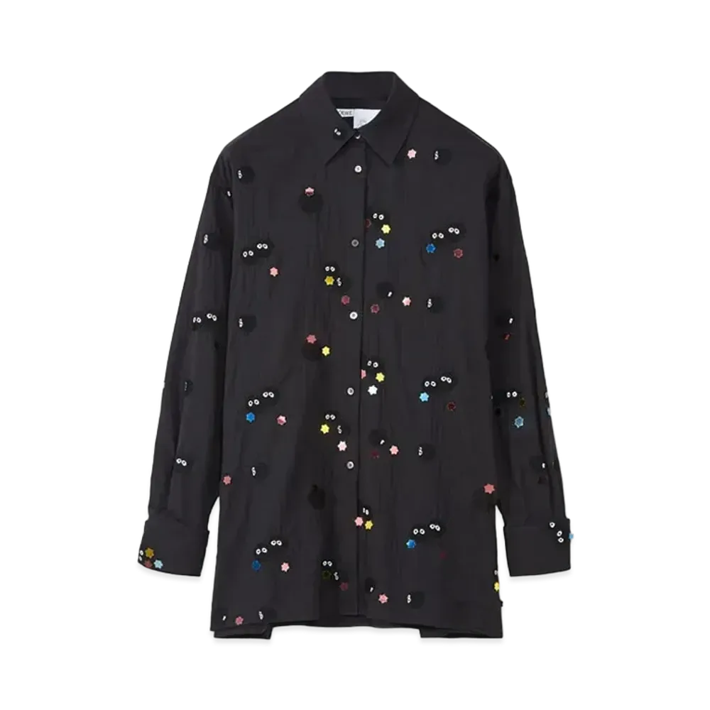 LOEWE x Spirited Away Susuwatari Shirt In Cotton "Black"
