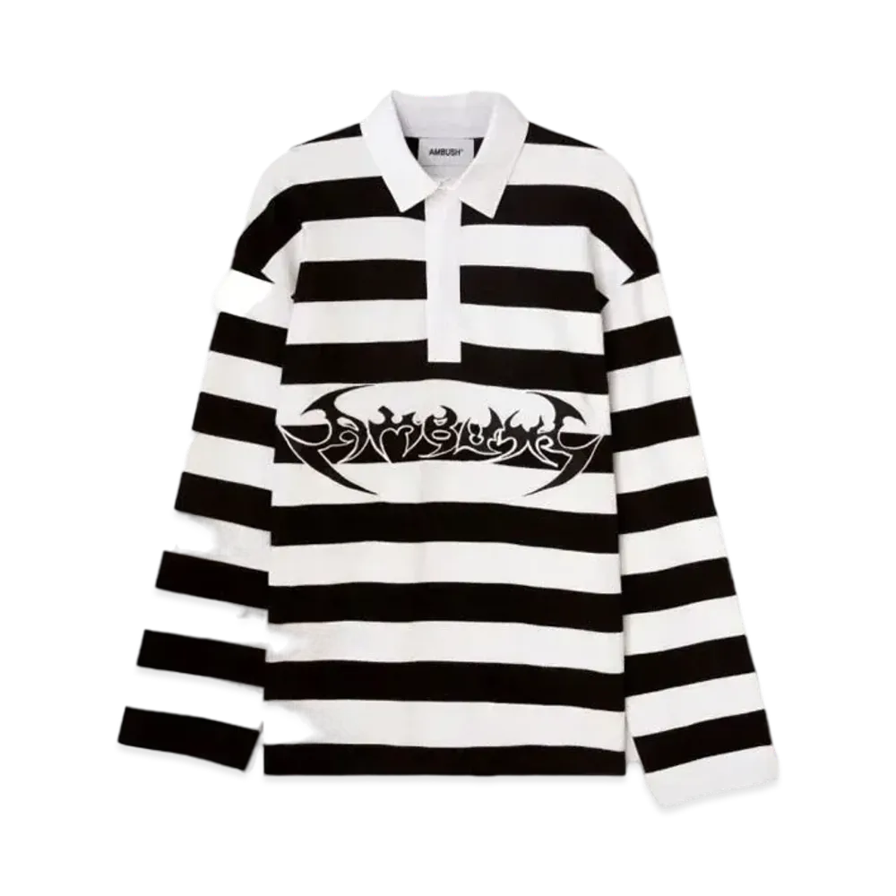 AMBUSH Striped Polo "Black White"