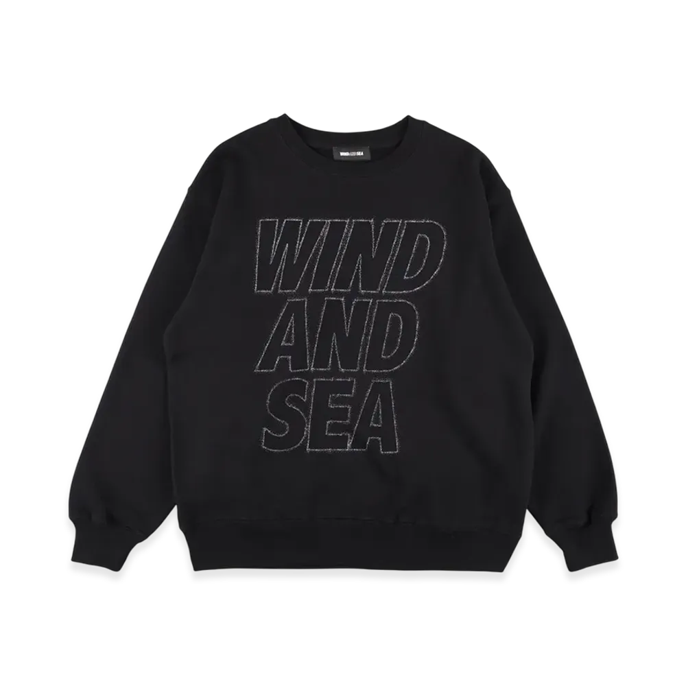 WIND AND SEA Metallic Crewneck Sweatshirt "Black"