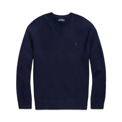 Polo Ralph Lauren Slim Fit Textured Washable Wool Sweater "Blue"