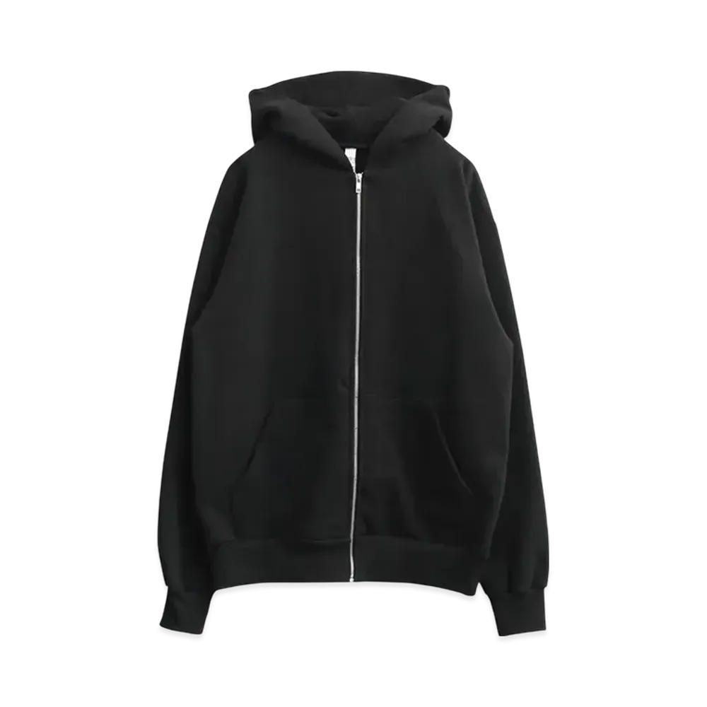Los Angeles Apparel 14OZ Heavy Fleece Zip-Up Hoodie Made In USA "Black"