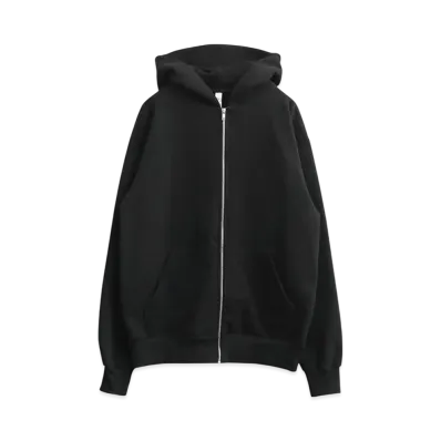 Los Angeles Apparel 14OZ Heavy Fleece Zip-Up Hoodie Made In USA "Black"