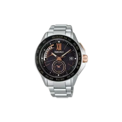 SEIKO Brightz Solar Radio World Time Executive Line "Black" SAGA141