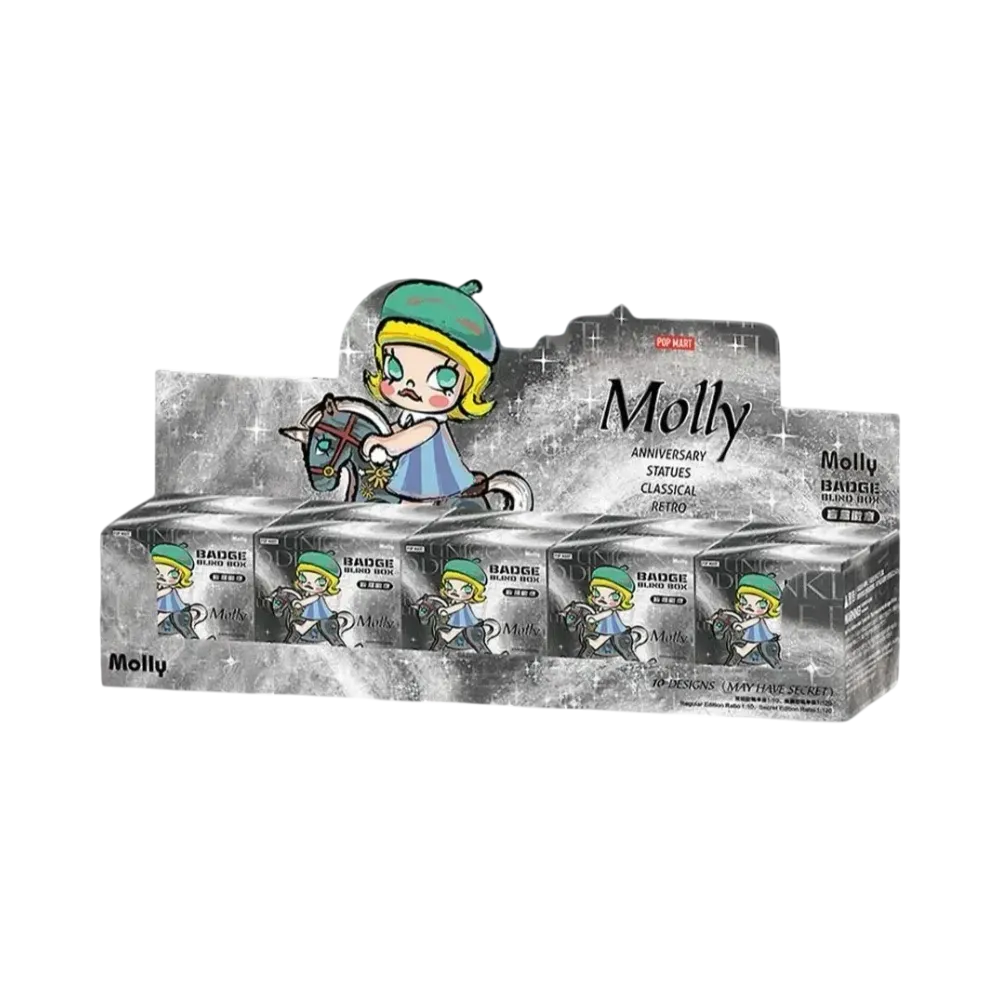 POP MART MOLLY Anniversary Statues Classical Retro Series Badge [Assortment Box]