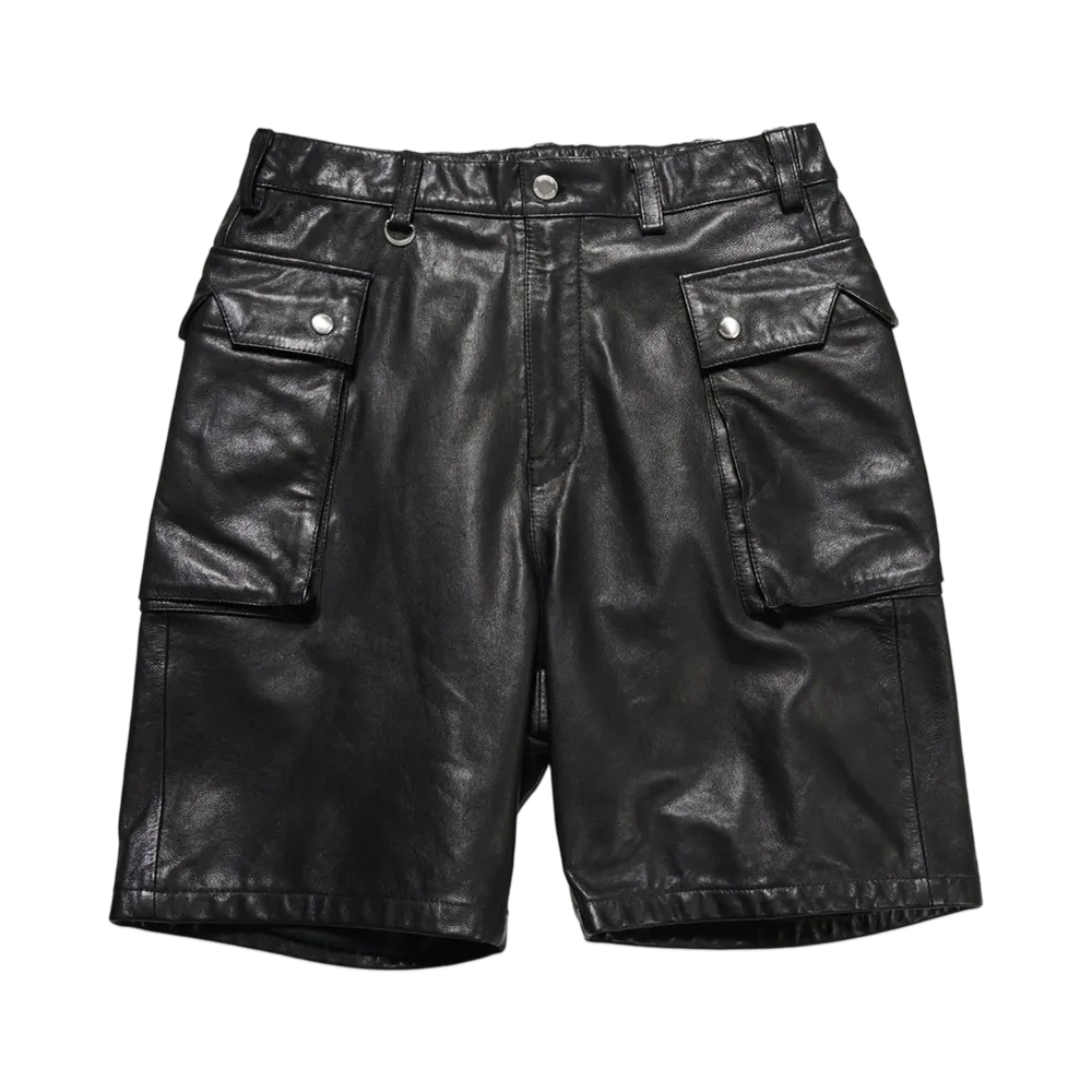 uniform experiment Leather Shorts "Black"