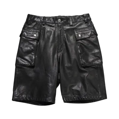 uniform experiment Leather Shorts "Black"