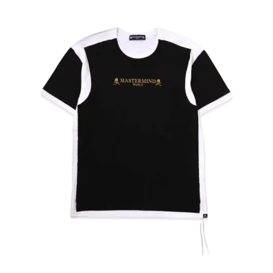 mastermind WORLD Double Layered Tee "Black White"