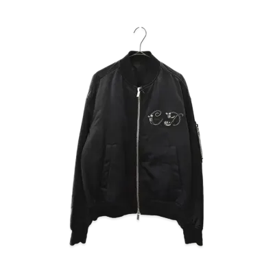 Dior x Kenny Scharf Men's CD Logo Nylon Bomber Jacket "Black"