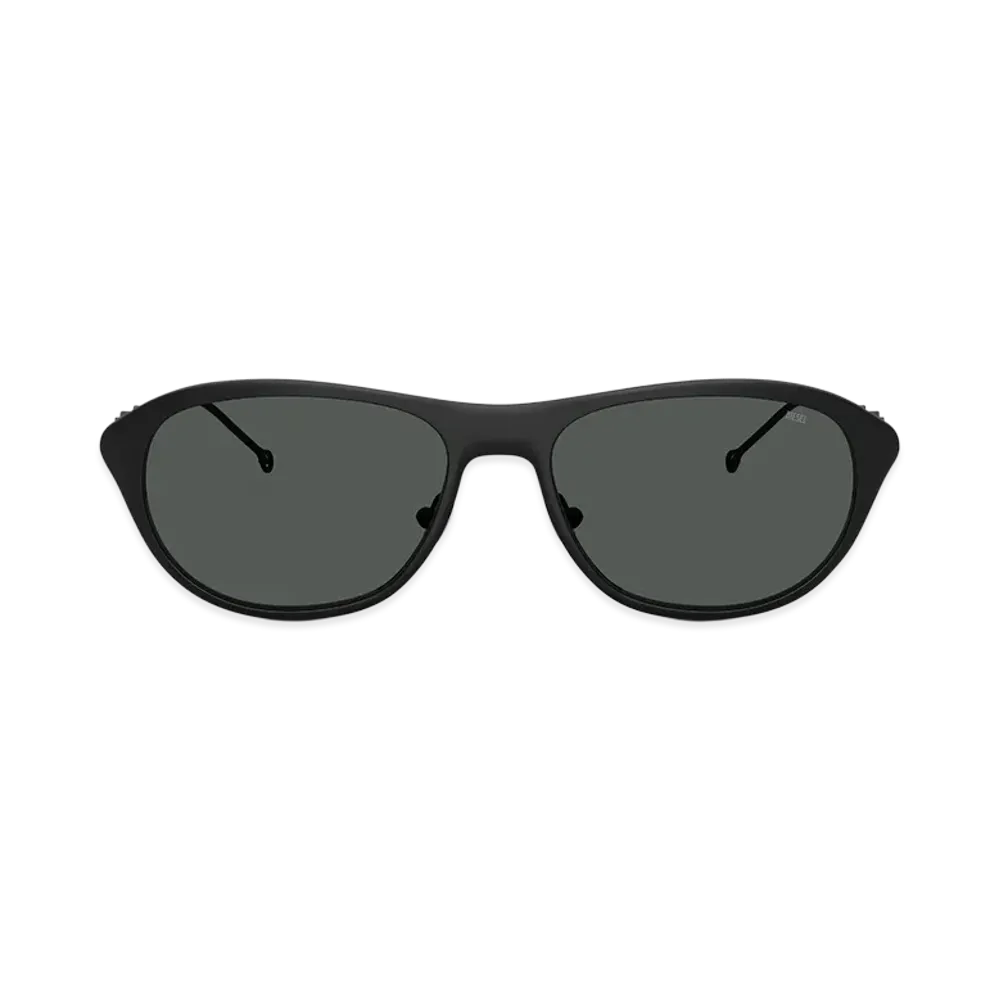 Diesel 0Dl1011 Wraparound Shape Sunglasses "Black Green"