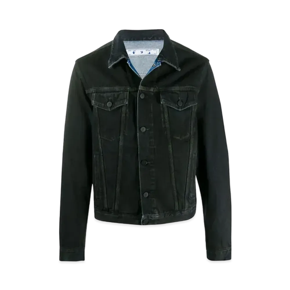 OFF-WHITE Stencil Arrows Denim Jacket "Black"