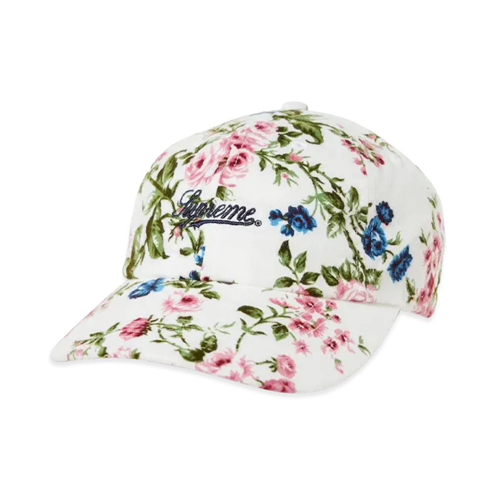 Supreme Floral Flannel 6-Panel "White"