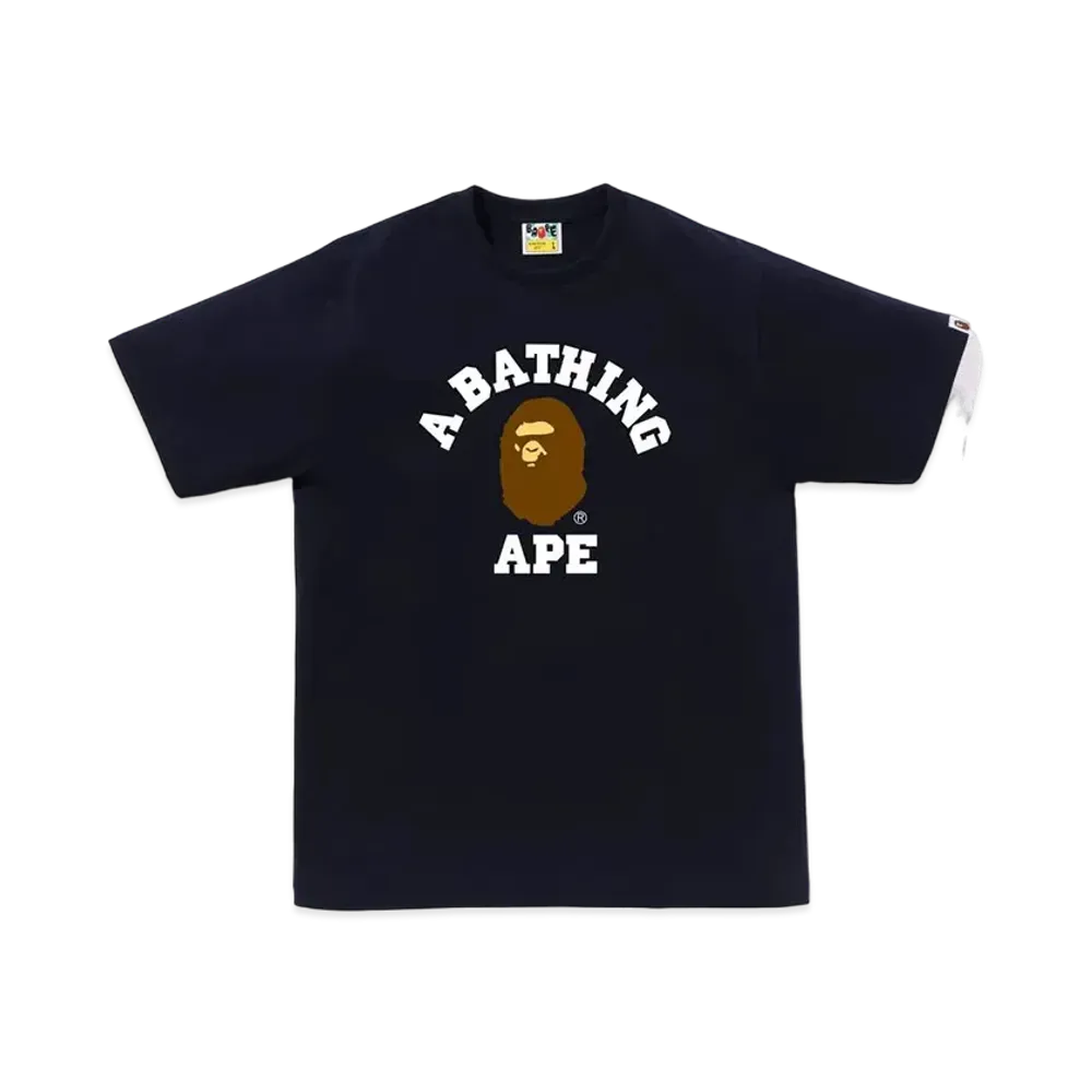 A BATHING APE College Tee "Navy"