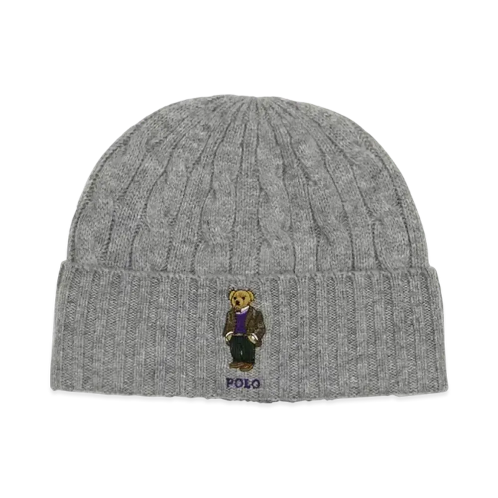 Polo Ralph Lauren Classic Cable Heritage Bear Beanie "Grey"
