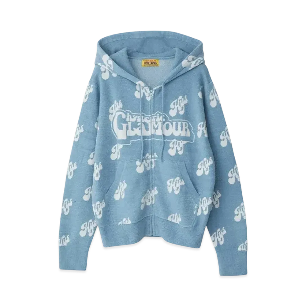 HYSTERIC GLAMOUR Swash Monogram Jacquard Parka "Blue"