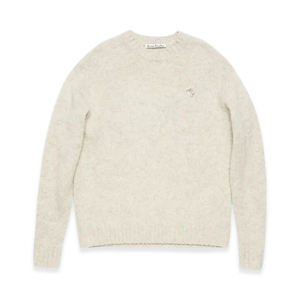 Acne Studios Crew Neck Wool Jumper "Light Grey Melange"
