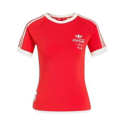 adidas x Coca-Cola Women's 3 Stripes Tee "Vivid Red"