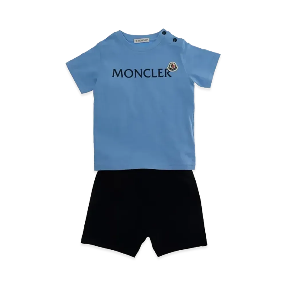 MONCLER Kids Knitwear Clothing Ensemble "Blue/Black"