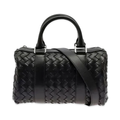 Bottega Veneta Mini Intrecciato Leather Duffel Bag "Black"