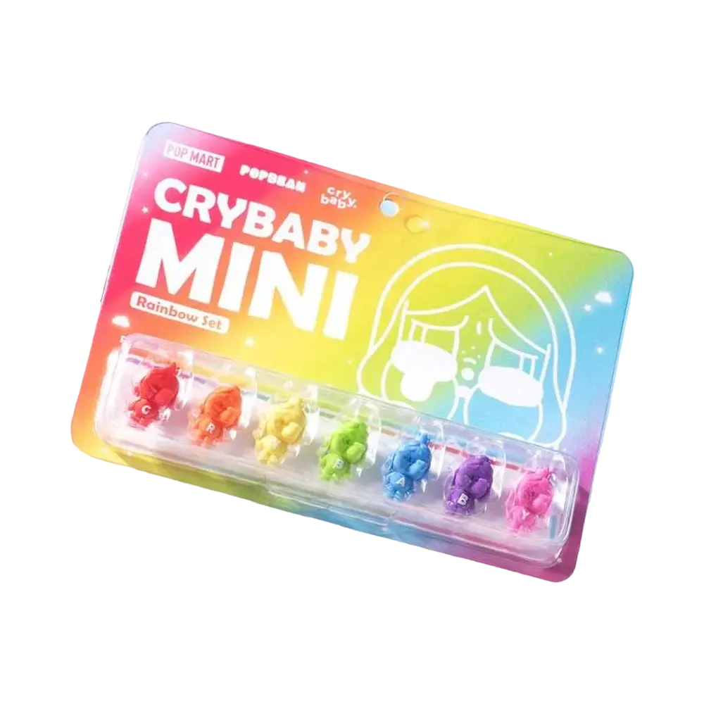 POP MART POP BEAN CRYBABY Mini Figure Rainbow Set