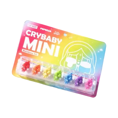 POP MART POP BEAN CRYBABY Mini Figure Rainbow Set