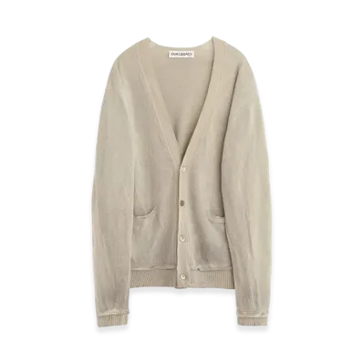 OUR LEGACY Parallel Cardigan "Moss Spray Dye Cherub Wool"