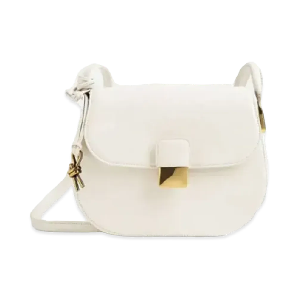 Bottega Veneta Desiree Calfskin Crossbody Bag "White"