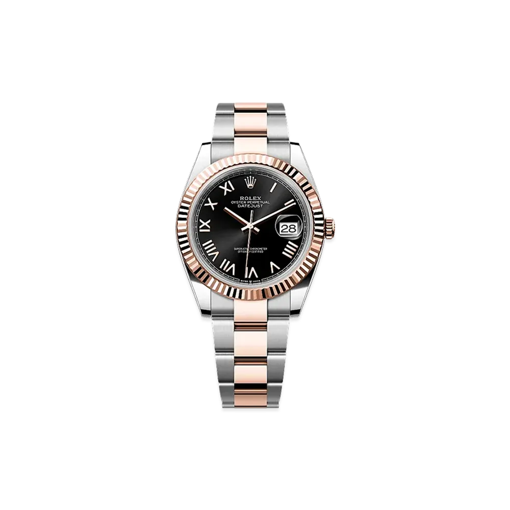 ROLEX Datejust 41 Oystersteel & Everose Gold "Bright Black"