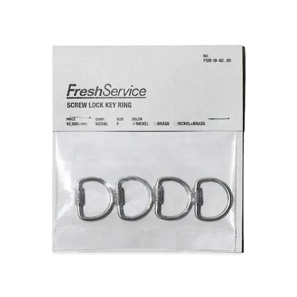 FreshService Screw Lock Key Ring "Nickel"