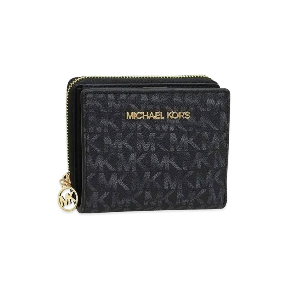 MICHAEL KORS Women's Jet Set Travel MD BF ZA Chrm Wallet "Black"