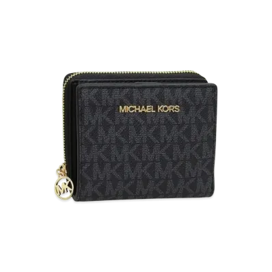 MICHAEL KORS Women's Jet Set Travel MD BF ZA Chrm Wallet "Black"